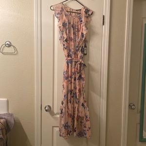 Tommy Hilfiger - Pale Pink Flowy Dress - Size 10 - MIDI Length